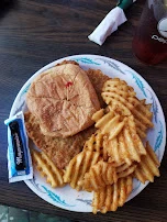 Tenderloin Sandwich and Waffle Fries
